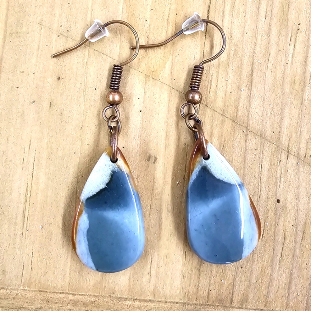 OOAK Genuine Polychrome Jasper Earrings